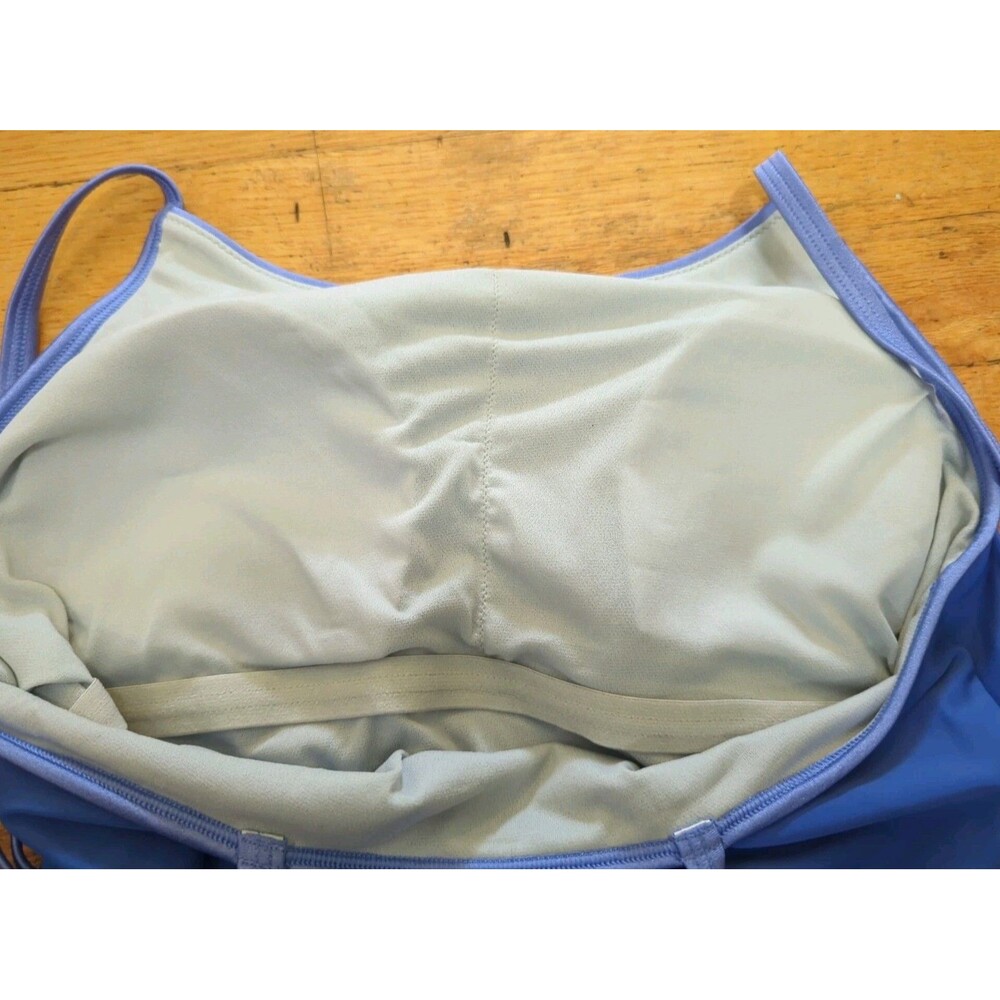Speedo Women's Asymmetrical Colorblock One Piece Swimsuit Dazzling Blue NWT - Picture 6 of 8